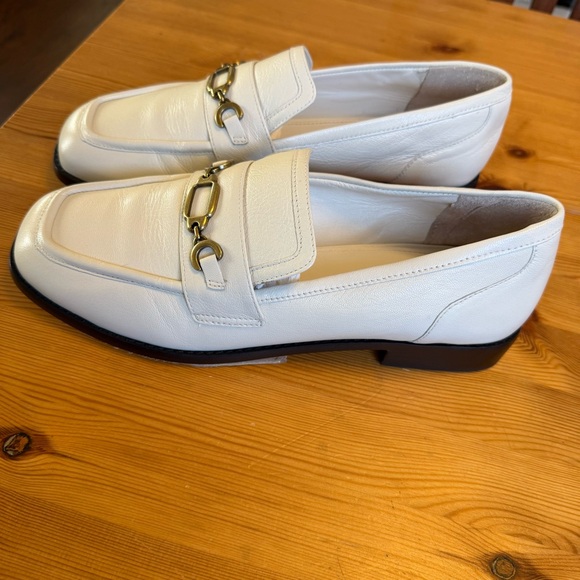 Larroude Cream Leather Loafers - Picture 5 of 16